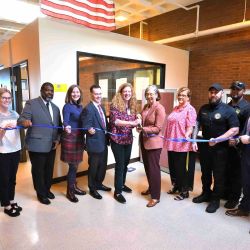 RCI ribbon cutting at Goucher College